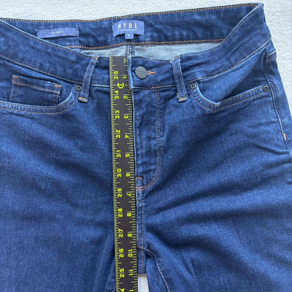 NYDJ Skinny Jeans Women Size 6 Dark Blue Lift‎ Tuck Indigo Denim Pants - Picture 7 of 11